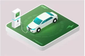 ev car charging in the public station